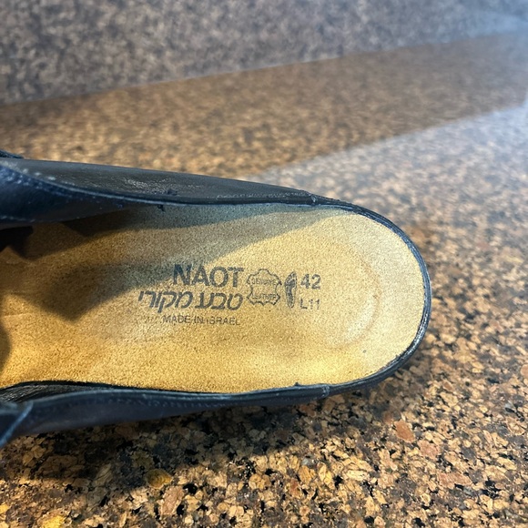 Naot Black Leather Mules Slip-On Mules Sz: 42  11 - Picture 2 of 9